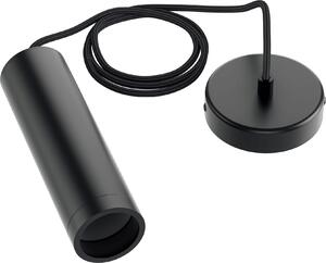 Lampada a sospensione Calex, rotonda, a 1 luce, cilindrica, esclusa lampadina GU10, colore nero