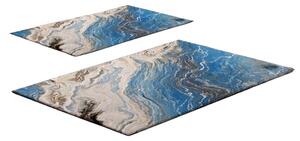 Set di tappetini per il bagno blu 2 pz 60x100 cm – Foutastic