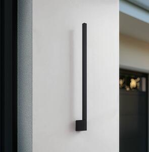 Lindby Applique LED Neano, 80 cm, nero, metallo, IP54