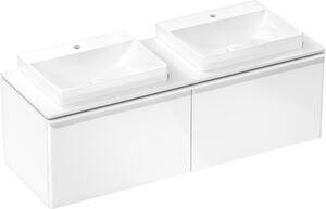 Hansgrohe Xelu Q Console avec 2 découpes, 1560x550, pour vasque à poser 600x480mm, polie, 54112050, 54112050