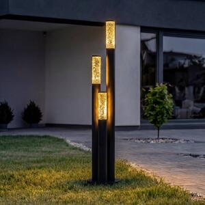 Lampioncino da giardino Gavros Lindby, dimmerabile, Nero, Alluminio, Moderno, Lampada da esterni