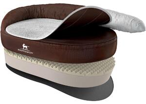 Letto ortopedico per cani Knuffelwuff Jessy in tessuto di nylon S 73 x 50 cm Marrone