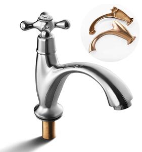 Rubinetto da lavabo tradizionale con finitura cromata