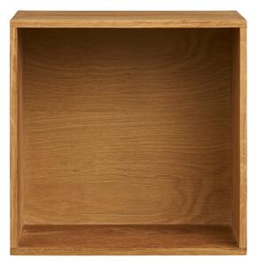 Mensola di colore naturale in rovere massiccio con ripiani multipli 18 cm Townsville – House Nordic