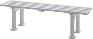 Panchina da giardino Kuba | 3 posti | Bianco | HxLxP 42x150x37cm | Plastica resistente agli agenti atmosferici e ai raggi UV | Panchina da parco Panchina da esterno Balcone da giardino Terrazza