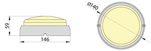 Lampada da soffitto industriale LED FIDO LED/12W/230V IP65