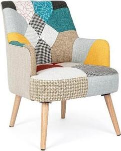 Yes Everyday Poltrona Stile Scandinavo in Tessuto Dimensioni 60x67x79 colore Patchwork - Galatea