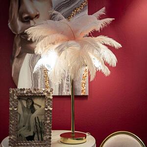 Mauro Ferretti lampada da tavolo palma 2 luci E14 Ø 40x55 cm oro rosa