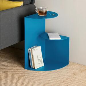 Sidetable SLOPE dal design minimal e moderno Dimensioni 37x38xh 50 cm che pu� essere utilizzato sia come tavolino di servizio lato divano sia come semplice comodino colore Blu Lago