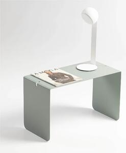 Sidetable in metallo DOUBLE 40 , Dimensioni 30x38xh 40 cm che pu� essere utilizzato sia come tavolino di servizio lato divano sia come semplice comodino Verde Eucalipto RAL 150 60 10