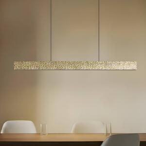Lucande Lampada LED a sospensione Nivara, 117 cm, oro, metallo Nivara, Ottone / Oro, Soggiorno / Sala da pranzo, Metallo, Moderno