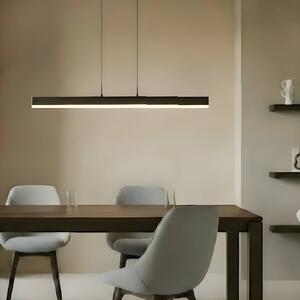 Lucande Lampada LED a sospensione Torven, nera, CCT, estensibile Torven Lucande, dimmerabile, Nero, Soggiorno / Sala da pranzo, Metallo, Moderno