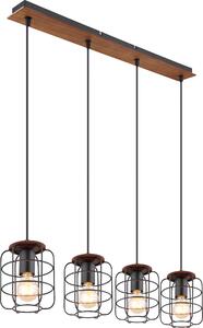 Globo Lighting lampada a sospensione in metallo nero, 4x E27