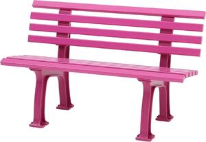 Panchina da giardino Antigua | 2 posti | lilla | HxLxP 74x120x54cm | plastica resistente agli agenti atmosferici e ai raggi UV | panchina da parco Panchina da esterno giardino balcone terrazza