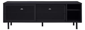 Mobile TV nero in metallo 160x55x45 cm Veep – Unique Furniture