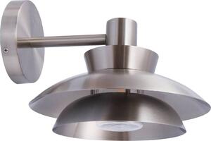 Applique da esterno Lucande Thais, acciaio inox, Ø 25 cm