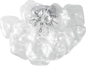 Lucande plafoniera Diborah, trasparente, Ø 49 cm, vetro, G9