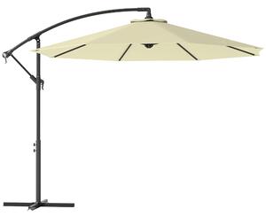 Outsunny Ombrellone da Giardino 3x2.5 m a Braccio Inclinabile con Manovella, Beige | Aosom Italy