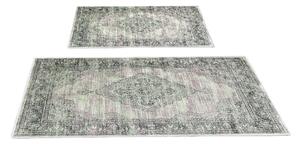 Set di tappetini per il bagno verdi/grigi 2 pz 60x100 cm – Foutastic