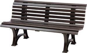 Panchina da giardino Jamaica | 3 posti | Marrone | HxLxP 80x150x64cm | Plastica resistente agli agenti atmosferici e ai raggi UV | Panchina da parco Panchina da esterno Balcone da giardino Terrazza