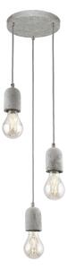 EGLO lampada a sospensione "SILVARES" 3x60 W grigio 95523