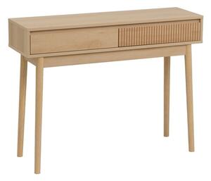 Tavolo Consolle RAGABA ASHME In Frassino Massello 105x35 Cm | Mobile D'Ingresso Con Ripiano, Colore Grigio Beige, Montaggio Facile