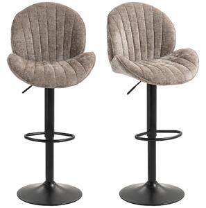 Set Di 2 Sgabelli Da Bar Regolabili HOMCOM - Seduta Girevole In Acrilico Trasparente Con Poggiapiedi - Foto 3