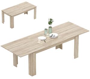 HOMCOM Tavolo da pranzo estendibile, da 180 a 260 cm, per 6-10 persone, in legno | Aosom Italy