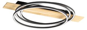 FISCHER & HONSEL Plafoniera a LED Marit, dimmerabile, Nero, Soggiorno / Sala da pranzo, Metallo, Moderno, Plafoniera LED