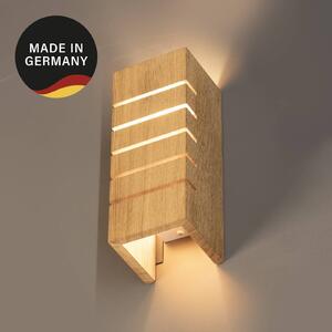 FISCHER & HONSEL Applique Shine-Wood, dimmerabile, Legno chiaro, Soggiorno / Sala da pranzo, Legno, Applique