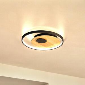 FISCHER & HONSEL Plafoniera a LED Marit, dimmerabile, Nero, Soggiorno / Sala da pranzo, Metallo, Moderno, Plafoniera LED