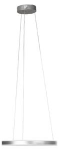 FISCHER & HONSEL Lampada LED a sospensione Sirko, Ø 50 cm, color nichelo, metallo, CCT dimmerabile, Alluminio / Grigio / Zincato, Soggiorno / Sala da pranzo, Metallo, Moderno