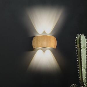 FISCHER & HONSEL Applique Shine-Wood, Legno chiaro, Soggiorno / Sala da pranzo, Legno, Applique