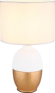 Globo Lighting lampada da tavolo in Vetroceramica bianca, 1x E14