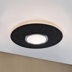 Paulmann Plafoniera smart Tulga, dimmerabile, Alluminio / Grigio / Zincato, Soggiorno / Sala da pranzo, Tessuto / Stoffa / Seta, Moderno
