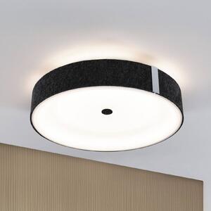 Paulmann Plafoniera smart Malika, dimmerabile, Alluminio / Grigio / Zincato, Soggiorno / Sala da pranzo, Tessuto / Stoffa / Seta, Moderno