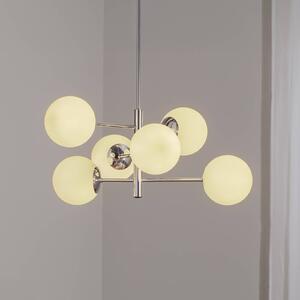 Lampada a sospensione in vetro Aurora Domiluce, dimmerabile, Cromo / Argento, Soggiorno / Sala da pranzo, Vetro, Lampada a sospensione