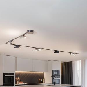 Sistema a binario Lumaro, punti, 6 luci, nero, 48V, dimmerabile Lumaro 48V Lindby,, Nero, Soggiorno / Sala da pranzo, Plastica, Moderno