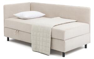 Letto singolo imbottito beige con contenitore con materasso incluso 120x200 cm Avela – Bonami Selection