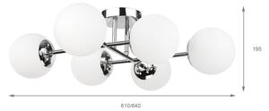 Brilagi - Plafoniera MALONY 6xE14/20W/230V cromo lucido