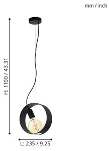 Eglo 43128 - Lampadario LED sospeso con cavo MAIDENHEAD 1xE27/4W/230V