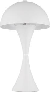 Lampada da tavolo, metallo bianco, H 36,1 cm, interruttore a bilanciere su cavo