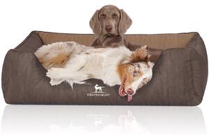 Cuccia ortopedica per cani Outlander in Pelle finta trapuntata al laser XL marrone caffè