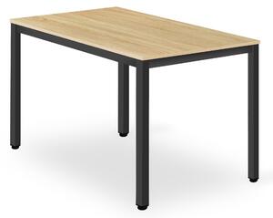 Tavolo Valora TESSA 120x60 gambe in rovere nero - Tavolo moderno in rovere con robusta struttura nera