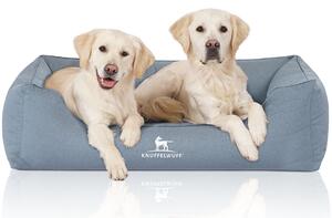 Letto ortopedico per cani Leon in velluto XL azzurro
