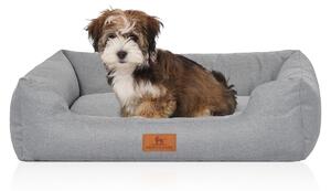 Lettino per cani Emma in velluto in colori pastello L petrol