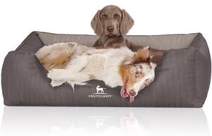 Cuccia ortopedica per cani Outlander in Pelle finta trapuntata al laser XL grigio-grigio