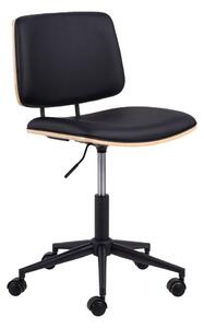 Sedia da ufficio in similpelle nera Owen - Actona