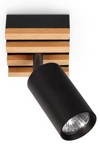 Brilagi - Faretto SELE WOOD ACOUSTIC 1xGU10/30W/230V nero/legno