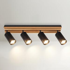 Brilagi - Faretto SELE WOOD 4xGU10/30W/230V nero/legno